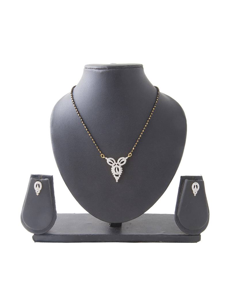 White diamond mangalsutra