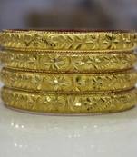Guarantee Gold Dyed Bracelets With Floral Design
