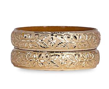 Broad Look Like Gold Dyed Bracelet Pair By Leshya 1