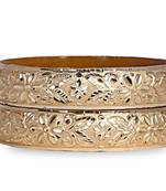 Broad Look Like Gold Dyed Bracelet Pair By Leshya