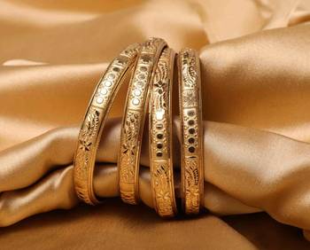 Guarantee Gold  Dyed Bracelets With Stamping Design By Leshya 1