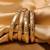 Guarantee Gold  Dyed Bracelets With Stamping Design By Leshya