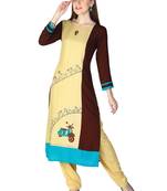 Multicolor embroidered rayon embroidered-kurtis