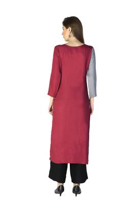 Multicolor embroidered rayon embroidered-kurtis 3