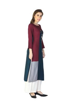 Multicolor embroidered rayon embroidered-kurtis 3