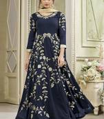 Blue Georgette Anarkali Salwar Kameez