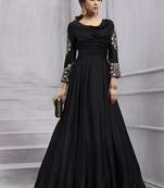 Black Taffeta Anarkali Salwar Kameez