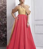 Red Taffeta Anarkali Salwar Kameez