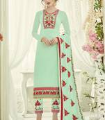 Sky Blue Georgette Straight Suits