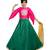 Green Dupian Silk Hand Embroidery Kids Stitched Lehenga With Dupatta