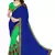 Blue Embroidered Georgette Saree With Blouse