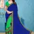Blue Embroidered Georgette Saree With Blouse