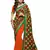 Orange Embroidered Georgette Saree With Blouse