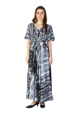 Black printed rayon kurti 1