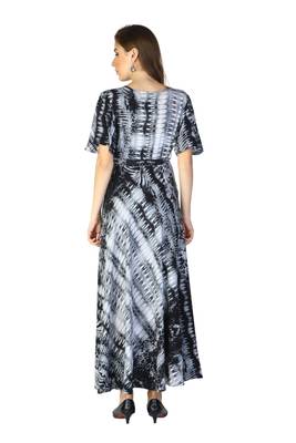 Black printed rayon kurti 2