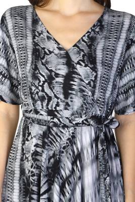 Black printed rayon kurti 5