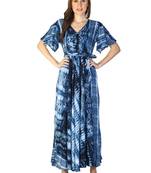 Blue printed rayon kurti