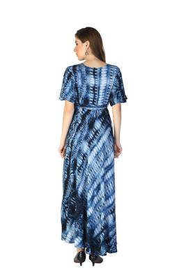 Blue printed rayon kurti 2