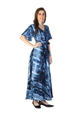 Blue printed rayon kurti 3
