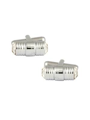 cylinder american diamond studded bullet cufflink pair 2