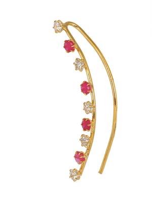 Red plain crystal studs 2