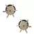 316L surgical stainless steel mens boys ear stud pair earring high polish star bust