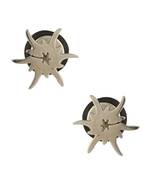 316L surgical stainless steel mens boys ear stud pair earring high polish star bust