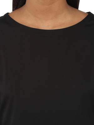 Black plain crepe kurti 5