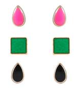 Beautiful set of 3 stud earrings for women