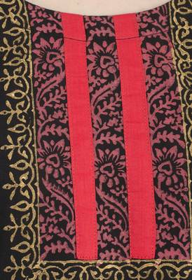 Black printed cotton long-kurtis 5
