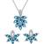 Luxurious Leaves Blue Pendant Set