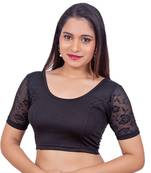 Black Lycra Palin stitched blouse