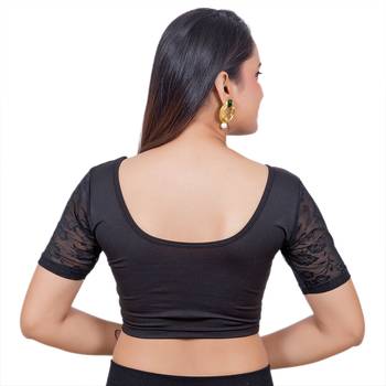 Black Lycra Palin stitched blouse 4