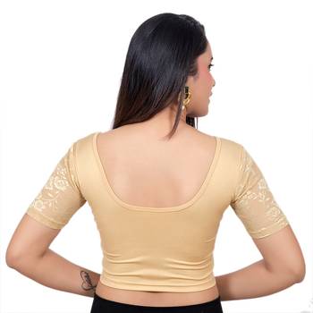 Gold Lycra Palin stitched blouse 4