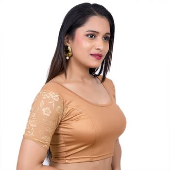 Gold Lycra Palin stitched blouse 2
