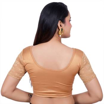 Gold Lycra Palin stitched blouse 4