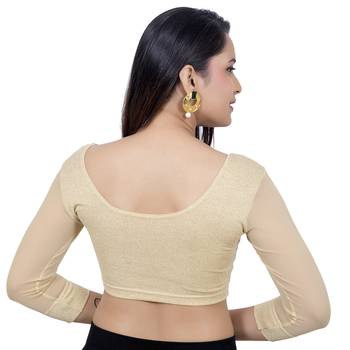 Gold Lycra Palin stitched blouse 4