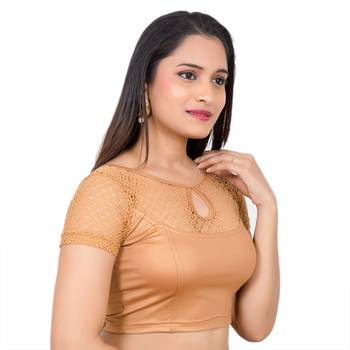 Gold Lycra Palin stitched blouse 2