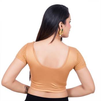 Gold Lycra Palin stitched blouse 4