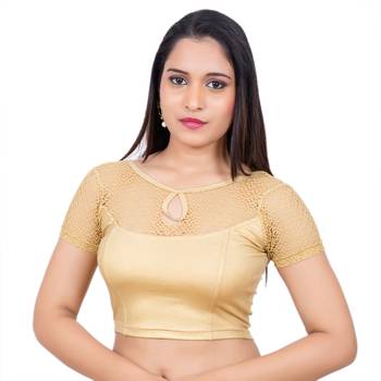 Gold Lycra Palin stitched blouse 1