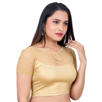Gold Lycra Palin stitched blouse 2