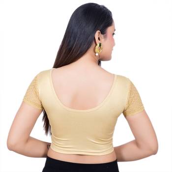 Gold Lycra Palin stitched blouse 4