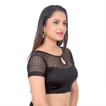 Black Lycra Palin stitched blouse 2