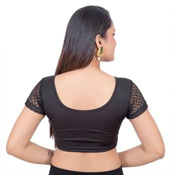 Black Lycra Palin stitched blouse 4