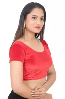 Red Velvet Palin stitched blouse