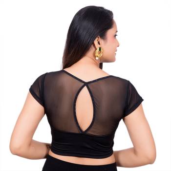 Black Lycra Palin stitched blouse 4