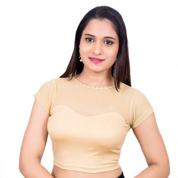 Gold Lycra Palin stitched blouse 1