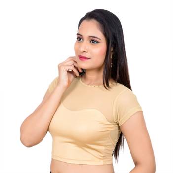Gold Lycra Palin stitched blouse 3