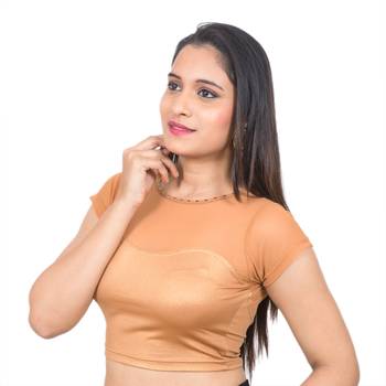 Gold Lycra Palin stitched blouse 3