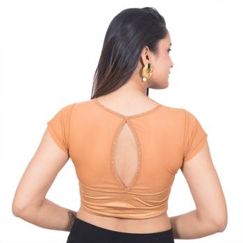 Gold Lycra Palin stitched blouse 4